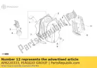 AP8220333, Piaggio Group, Guarnizione dell'alloggiamento del filtro dell'aria aprilia scarabeo t eng minarelli 0 50 2, Nuovo