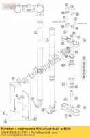 14187B03LS, KTM, jambe de fourche l / s wp 06 ktm sx 250 2005 2006, Nouveau