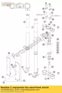 ktm 14187B03LS jambe de fourche l / s wp 06 - La partie au fond