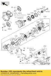 Here you can order the bolt-ws,5x10 zx600p7f from Kawasaki, with part number 150R0510: