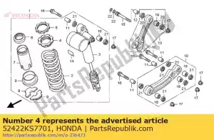 Honda 52422KS7701 ajustador, mola - Lado inferior