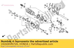 Aquí puede pedir engranaje de compensación del eje de Honda , con el número de pieza 24260KV0720: