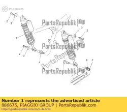 Aquí puede pedir amortiguador trasero de Piaggio Group , con el número de pieza 886675: