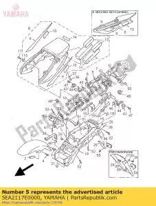 yamaha 5EA2117E0000 staffa, fanale posteriore - Il fondo