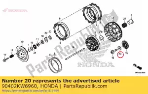 Honda 90402KW6960 sluitring, blank, 12mm - Onderkant