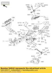 kawasaki 540100577 câble, ouvert zx1000jbf - La partie au fond