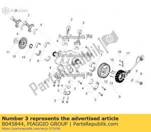 aprilia B045844 connecting rod screw - Bottom side