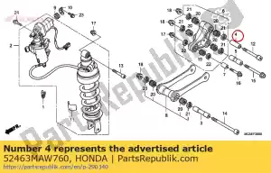 honda 52463MAW760 collar a, cushion arm - Bottom side