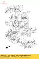 1WS2412900P0, Yamaha, deksel, zijde 1 yamaha mt 700 2014 2016, Nieuw