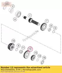 Qui puoi ordinare marcia 6a marcia da KTM , con numero parte 90233006000: