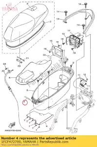 yamaha 1FCF472700 pin, stoelbeslag - Onderkant