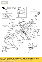 Here you can order the cowling,upp,c. T. Blue from Kawasaki, with part number 550281369235: