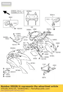 Kawasaki 550281369235 os?ona, upp, c.t. niebieski - Dół