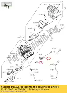 kawasaki 921920843 buis, hoofd asv zr1000daf - Onderkant