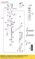 45101000444, KTM, garfo cpl. sx jun marz. 2002 ktm sx 50 2002 2003 2004 2005 2006 2007 2008, Novo