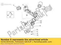 Here you can order the hose clamp from Piaggio Group, with part number GU93305058: