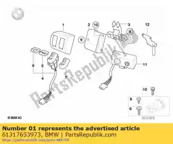 Here you can order the upper section of switch housing, left from BMW, with part number 61317653973: