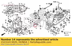 Here you can order the valve, relief from Honda, with part number 15231413020: