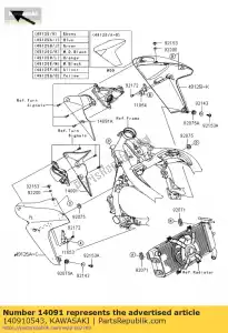 Kawasaki 140910543 cover lh - Left side