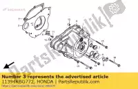 11394KBG772, Honda, gasket, l. crankcase cove honda ca cb cmx 125 250 1988 1992 1994 1995 1996 1997 1998 1999, New