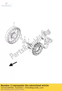 Suzuki 3210218H00 conjunto do rotor - Lado inferior