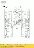 440391265, Kawasaki, forcella-supporto superiore en500-c1 kawasaki en 500 1996 1997 1998 1999 2000 2001 2002, Nuovo