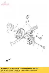 yamaha B67814520000 parafuso - Lado inferior