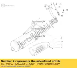 Aquí puede pedir proteccion de Piaggio Group , con el número de pieza B015919: