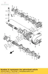 Here you can order the gear,4th drive from Suzuki, with part number 2424124B11: