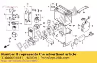 31600KS4841, Honda, regulator rectifier assembly honda cn 250 1994, New