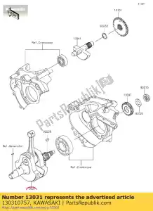 kawasaki 130310757 krukas-comp klx250scf - Onderkant