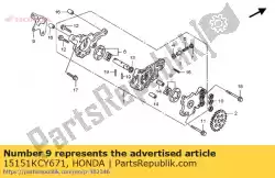 stoel, oliepomp van Honda, met onderdeel nummer 15151KCY671, bestel je hier online: