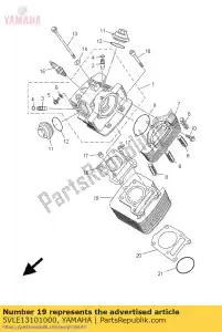 yamaha 5VLE13101000 cilindro - Lado inferior