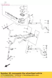 Qui puoi ordinare supporto, tubo freno da Yamaha , con numero parte 1TP258860000: