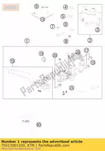 ktm 75613001100 cylindre de frein à main 2011 - La partie au fond