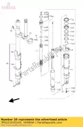 Qui puoi ordinare forcella anteriore assy (r. H) da Yamaha , con numero parte 3P6231030100: