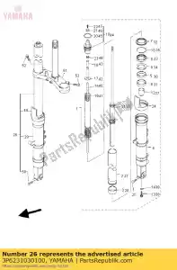 yamaha 3P6231030100 forcella anteriore assy (r.h) - Il fondo