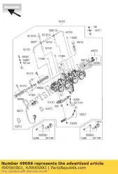 Ici, vous pouvez commander le injection de tuyaux zx600-k1h auprès de Kawasaki , avec le numéro de pièce 490560001: