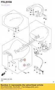 suzuki 4514945330 cojín, asiento, su - Lado inferior