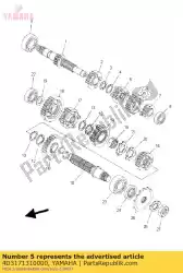 Here you can order the gear, 3rd pinion (21t) from Yamaha, with part number 4D3171310000: