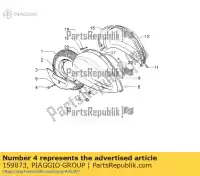 159873, Piaggio Group, Bolt vespa px vespa px zapm74100, zapm74101 zapm74200, zapm743d 125 150 200 1985 1992 2007 2008 2011 2016 2017 2018, New