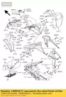 140910555266, Kawasaki, tampa, lateral, lh, b.white ksf450b8 kawasaki kfx 450 2008, Novo