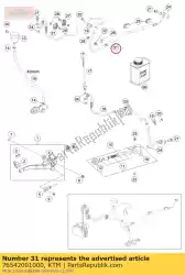 Aquí puede pedir pinza de freno trasera de KTM , con el número de pieza 76542001000: