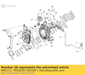 Piaggio Group 840113 joint - Bottom side