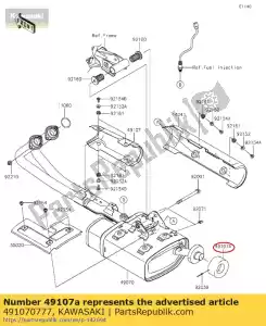 kawasaki 491070777 tubo de escape, extremo en650af - Lado inferior