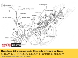 Aprilia AP8224170, Resistência com arnês, OEM: Aprilia AP8224170