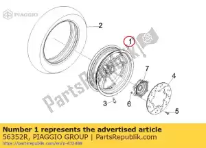 Piaggio Group 56352R roda - Lado inferior