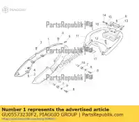 GU05573230F2, Piaggio Group, carénage arrière droit. gris moto-guzzi norge norge polizia berlino zgulps01, zgulpt00, zgulps03 850 1200 2006 2007 2008 2016 2017, Nouveau