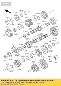 kawasaki 920261022 espaçador, 20,3x30x2t z500-b3 - Lado inferior