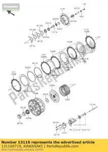 kawasaki 131160719 rod-push zx1000nff - Bottom side